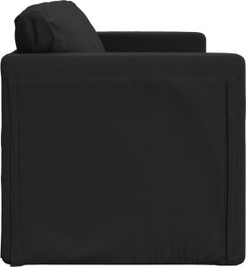 vidaXL Sofa podłogowa 2-w-1, czarna, 112x174x55 cm, sztuczna skóra 6