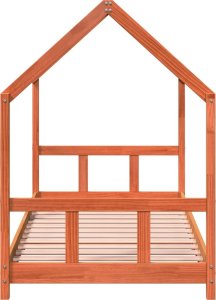 vidaXL Rama łóżka dziecięcego, woskowy brąz, 90x190 cm, drewno sosnowe 6