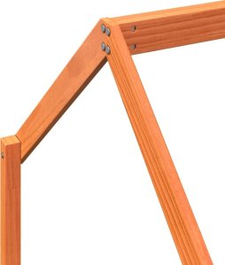 vidaXL Rama łóżka dziecięcego, woskowy brąz, 90x190 cm, drewno sosnowe 8