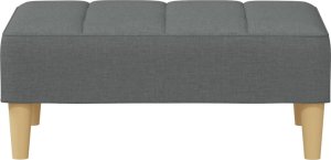 vidaXL 2-osobowa kanapa rozkładana z podnóżkiem, ciemnoszara, tkanina 6