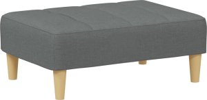 vidaXL 2-osobowa kanapa rozkładana z podnóżkiem, ciemnoszara, tkanina 7