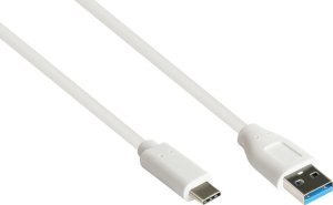 Kabel USB Alcasa USB-A - USB-C 1 m Biały (2831-AC010W) 1