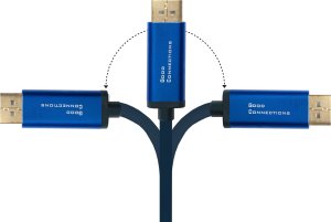 Kabel USB Alcasa 4812-CSF010B adapter kablowy 1 m USB Type-C DisplayPort Niebieski 5