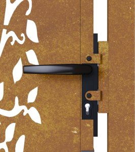 vidaXL Furtka ogrodowa, 105x155 cm, stal kortenowska, motyw drzewa 9