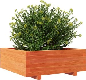 vidaXL Donica ogrodowa, woskowy brąz, 70x70x26,5 cm, drewno sosnowe 4