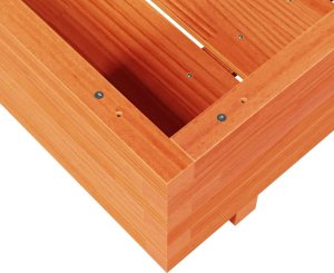 vidaXL Donica ogrodowa, woskowy brąz, 70x70x26,5 cm, drewno sosnowe 8