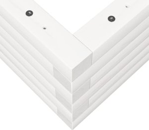 vidaXL Donica ogrodowa, biała, 90x40x23 cm, lite drewno sosnowe 8