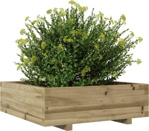 vidaXL Donica ogrodowa, 80x80x26,5 cm, impregnowane drewno sosnowe 4