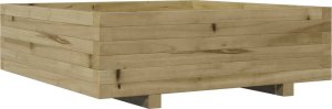 vidaXL Donica ogrodowa, 80x80x26,5 cm, impregnowane drewno sosnowe 7