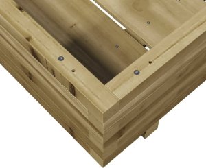 vidaXL Donica ogrodowa, 80x80x26,5 cm, impregnowane drewno sosnowe 8