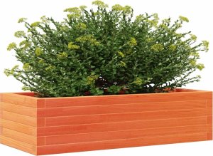 vidaXL Donica ogrodowa, woskowy brąz, 90x40x23 cm, lite drewno sosnowe 4