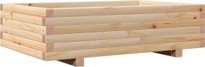 vidaXL Donica ogrodowa, 90x60x26,5 cm, lite drewno sosnowe 2