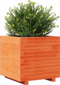 vidaXL Donica ogrodowa, woskowy brąz, 50x50x49,5 cm, drewno sosnowe 4