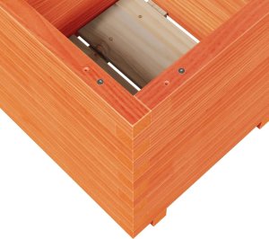 vidaXL Donica ogrodowa, woskowy brąz, 50x50x49,5 cm, drewno sosnowe 8