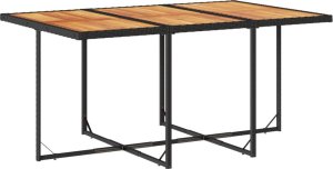 vidaXL 11-cz. zestaw mebli do ogrodu, z poduszkami, czarny rattan PE 3