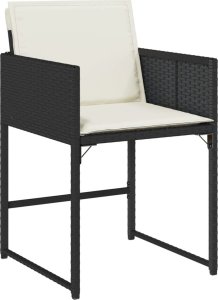 vidaXL 11-cz. zestaw mebli do ogrodu, z poduszkami, czarny rattan PE 4