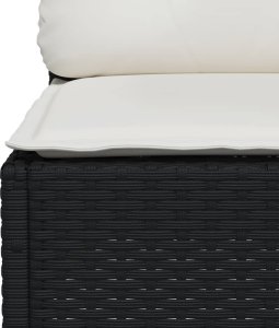 vidaXL 8-cz. zestaw wypoczynkowy do ogrodu, z poduszkami, czarny 5