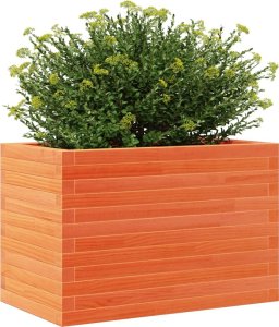 vidaXL Donica ogrodowa, woskowy brąz, 70x40x46 cm, lite drewno sosnowe 4