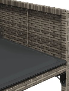 vidaXL 9-cz. zestaw mebli ogrodowych z poduszkami, szary, rattan PE 9