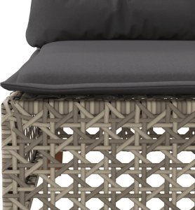vidaXL 10-cz. zestaw wypoczynkowy do ogrodu, z poduszkami, szary 6