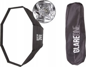 Lampa studyjna GlareOne Softbox 25x100 PRO - zestaw z gridem 14