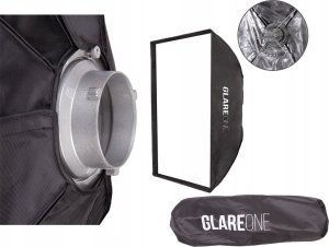 Lampa studyjna GlareOne Softbox 25x100 PRO - zestaw z gridem 5