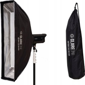 Lampa studyjna GlareOne Softbox 25x100 PRO - zestaw z gridem 6