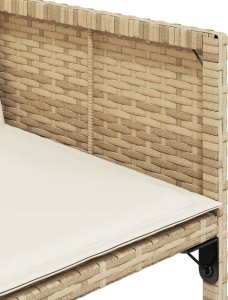 vidaXL 9-cz. zestaw mebli ogrodowych z poduszkami, beżowy, polirattan 9