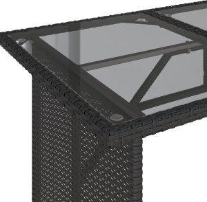 vidaXL 6-cz. zestaw mebli ogrodowych z poduszkami, czarny polirattan 7