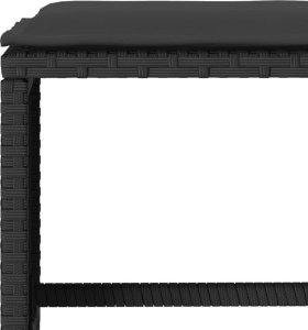 vidaXL 6-cz. zestaw mebli ogrodowych z poduszkami, czarny polirattan 9