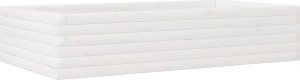 vidaXL Donica ogrodowa, biała, 110x60x23 cm, lite drewno sosnowe 7