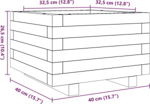 vidaXL Donica ogrodowa, woskowy brąz, 40x40x26,5 cm, drewno sosnowe 10