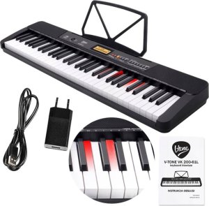 V-Tone V-TONE VK 200-61L keyboard klawisze organy dla dzieci do nauki gry LED 1