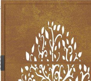 vidaXL Furtka ogrodowa, 105x105 cm, stal kortenowska, motyw drzewa 8