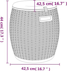 Szafa ogrodowa vidaXL Schowek ogrodowy 4-w-1, czarny, polipropylen 9