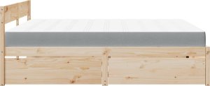 vidaXL Łóżko z szufladami i materacem, 200x200 cm, drewno sosnowe 5