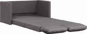 vidaXL Sofa podłogowa 2-w-1, szara, 112x174x55 cm, sztuczna skóra 2