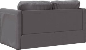 vidaXL Sofa podłogowa 2-w-1, szara, 112x174x55 cm, sztuczna skóra 7