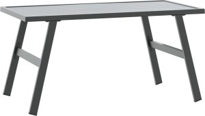 vidaXL Stolik kawowy do ogrodu, czarny, 90x45x35 cm, malowana stal 2