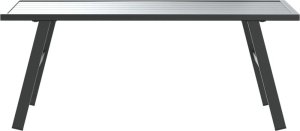 vidaXL Stolik kawowy do ogrodu, czarny, 90x45x35 cm, malowana stal 3