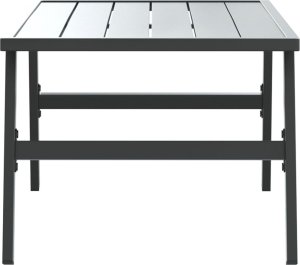 vidaXL Stolik kawowy do ogrodu, czarny, 90x45x35 cm, malowana stal 4