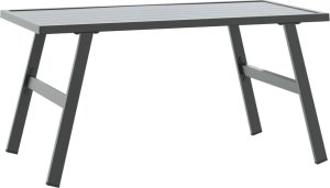 vidaXL Stolik kawowy do ogrodu, czarny, 90x45x35 cm, malowana stal 5