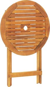 vidaXL 3-cz. zestaw mebli bistro, tkanina w liście i drewno 8