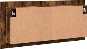 vidaXL Szafka łazienkowa z lustrem i LED, przydymiony dąb, 100x12x45cm 9