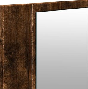 vidaXL Szafka łazienkowa z lustrem i LED, przydymiony dąb, 100x12x45cm 10