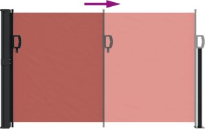 vidaXL Zwijana markiza boczna, terakotowa, 120x600 cm 5