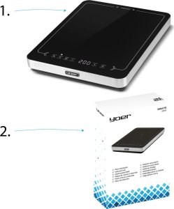 Płyta grzewcza Yoer Duża Płyta indukcyjna Przenośna WYSOKA MOC 3000W - Inducto IH01S 9