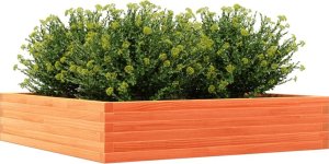 vidaXL Donica ogrodowa, woskowy brąz, 110x110x23 cm, drewno sosnowe 4