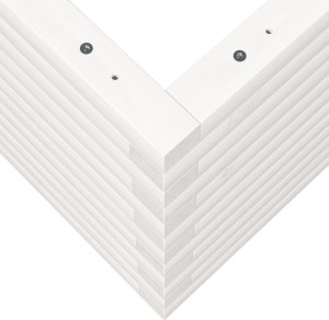 vidaXL Donica ogrodowa, biała, 90x40x45,5 cm, lite drewno sosnowe 8
