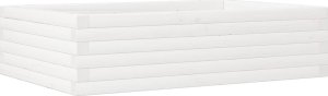 vidaXL Donica ogrodowa, biała, 90x60x23 cm, lite drewno sosnowe 7